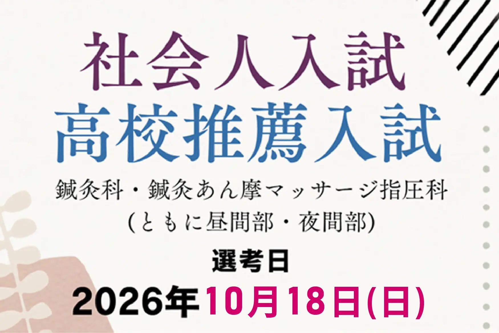 東洋鍼灸専門学校｜東京の鍼灸師・あんまマッサージ指圧師の専門学校